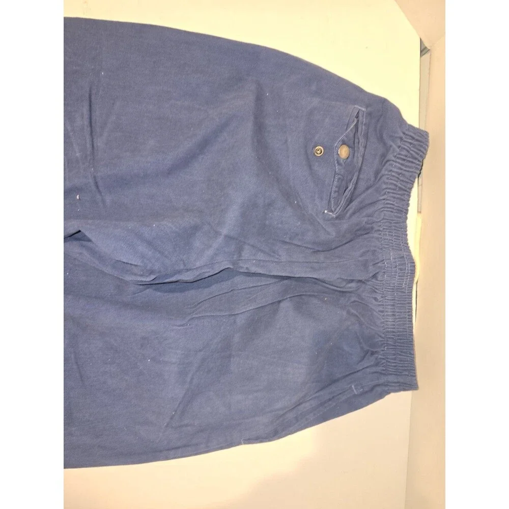 Le TIGRE Elastic Waist Pants Size M Blue Drawstring                         #229
